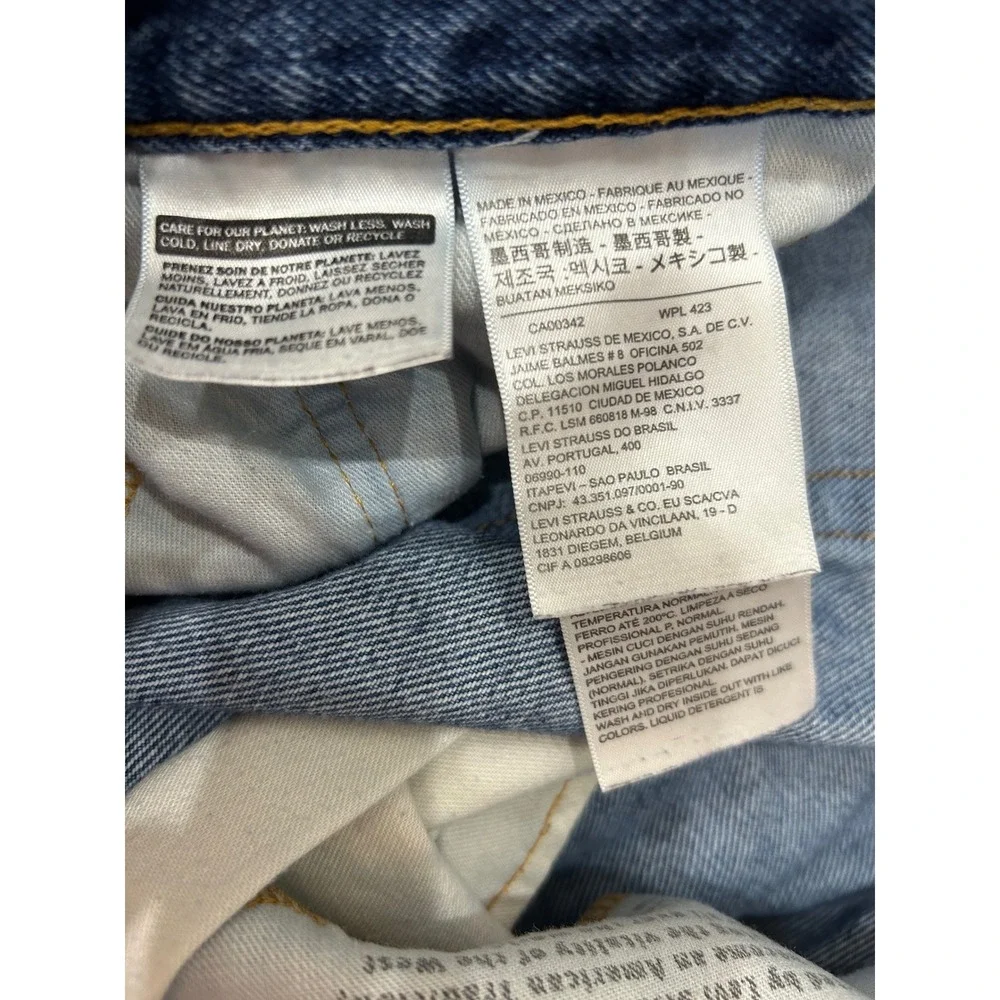 Levis 550‎ Relaxed Fit Tapered Leg Jeans Mens 42x32 Medium Wash Blue Rugged